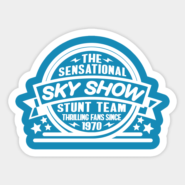 1970 - The Sensational Sky Show (Blue) Sticker by jepegdesign